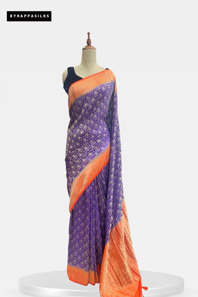 Georgette Saree Purple Colour QW207674