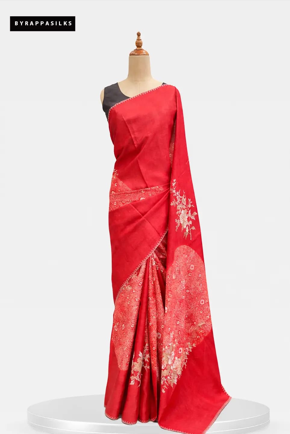 Pure Tussar Saree Red QS286020