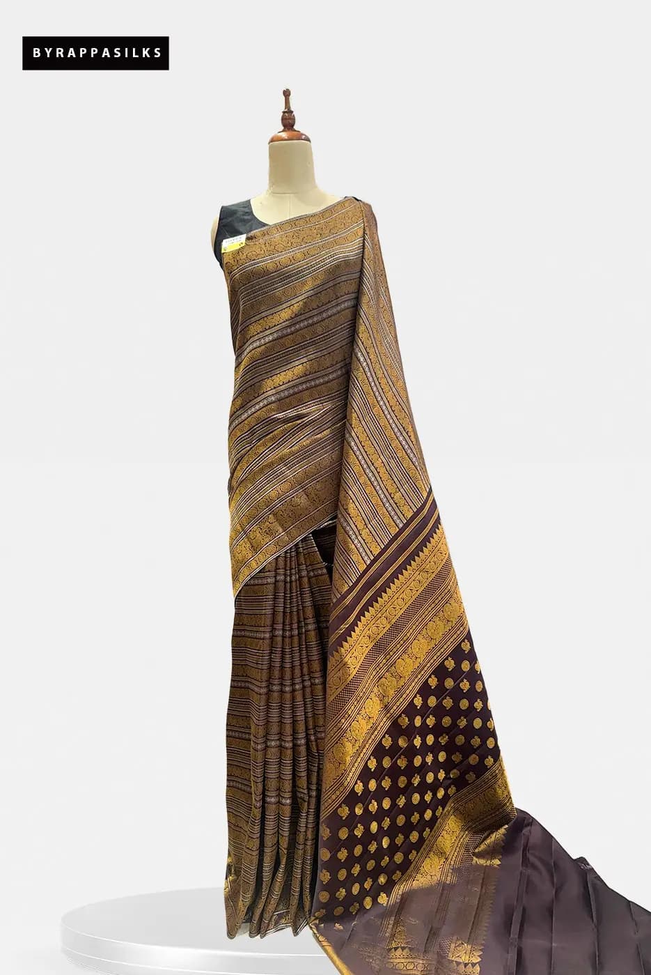 Pure Kanchipuram saree Brocade Design-QS304569