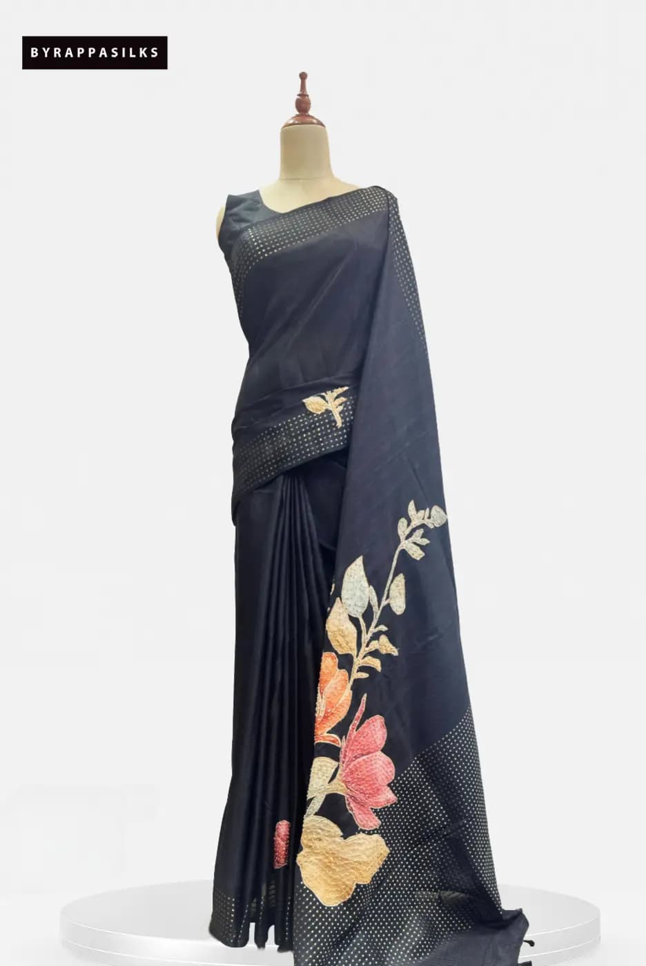 Tussar Saree Black QS317223