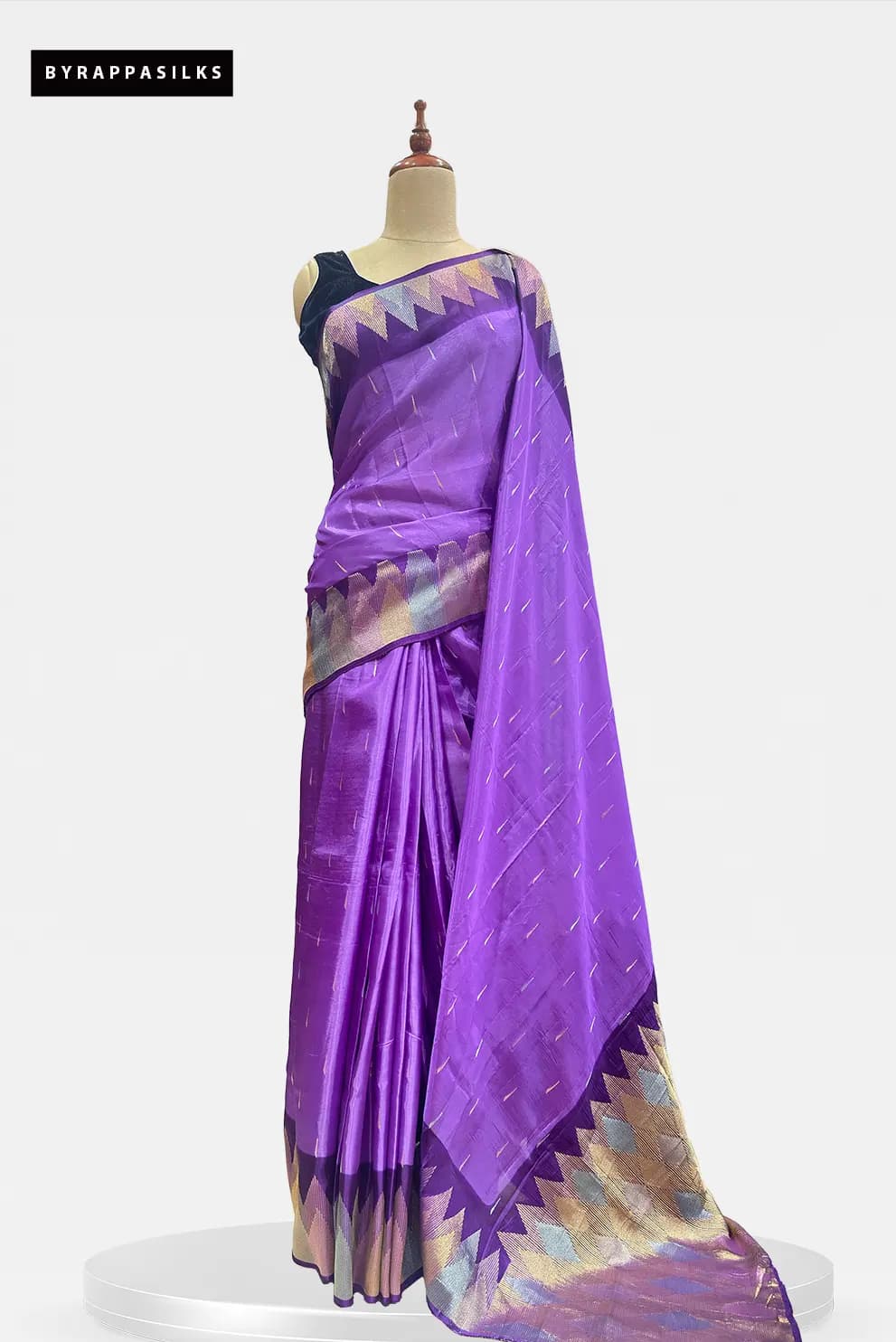 Semi Viscose Regal Purple With Temple Border QW208695