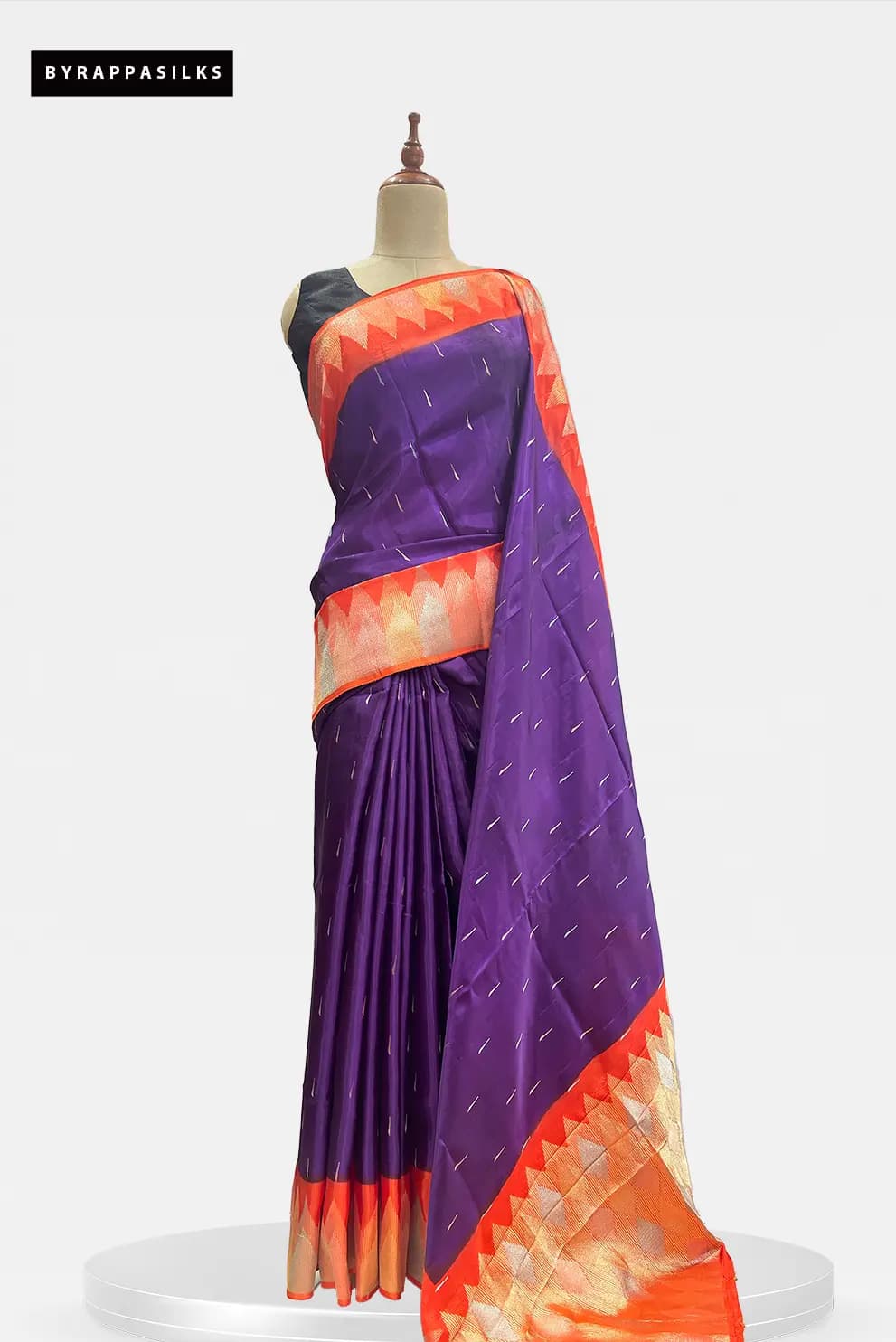 Semi Viscose Deep Purple With Temple Border QW208695