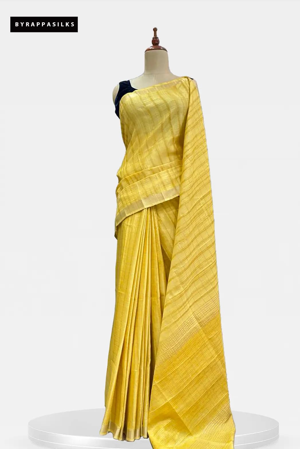 Semi Tussar Saree Mustard Yellow AA212783