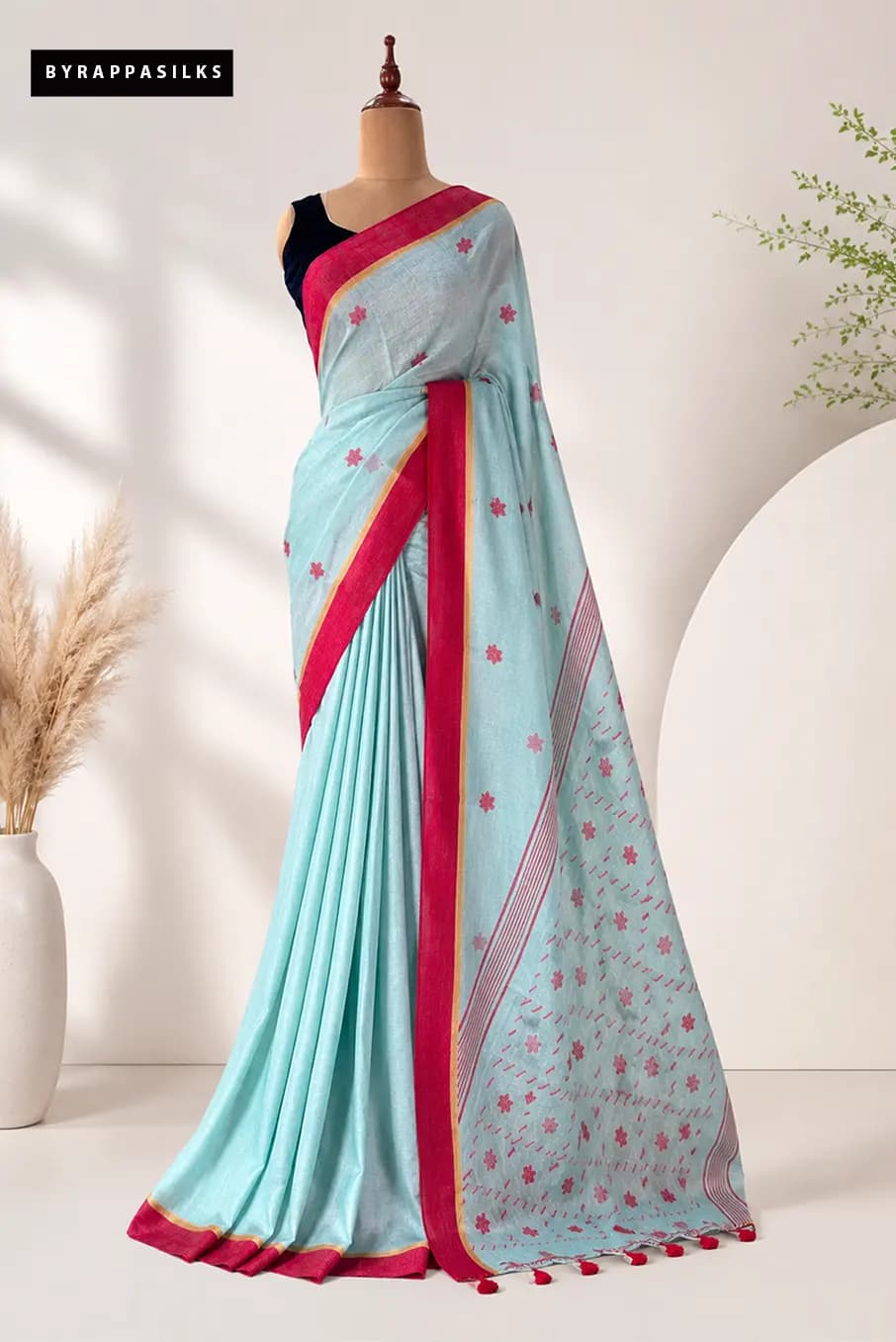 Linen Cotton Saree AA307172