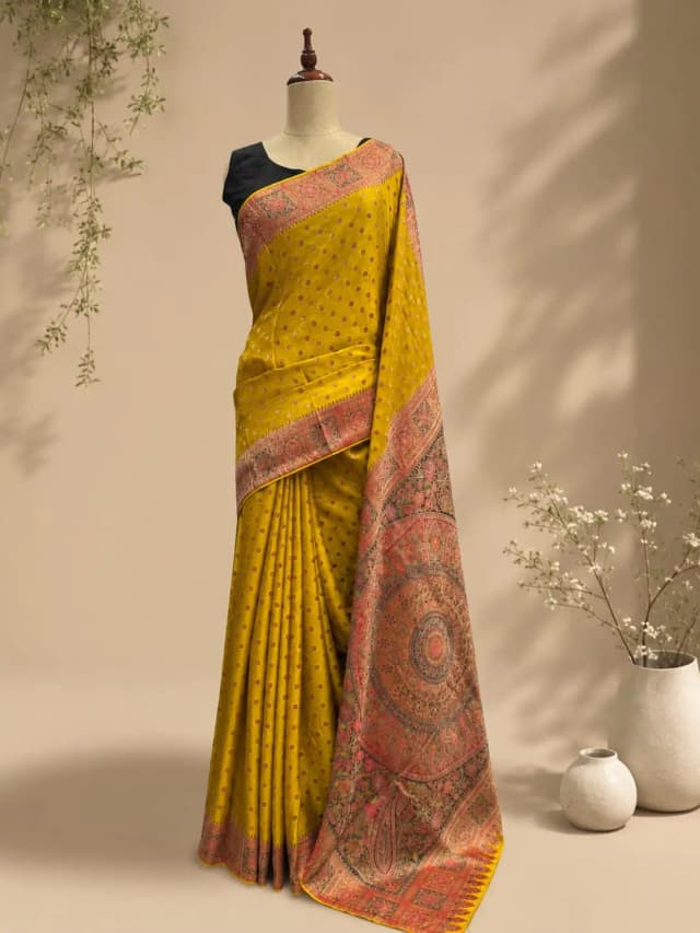 Banarasi Saree Mustard Yellow AA313894