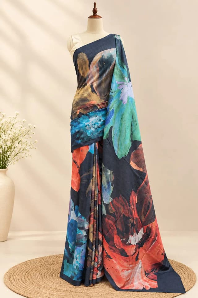 Printed Semi Tussar Saree AA321611