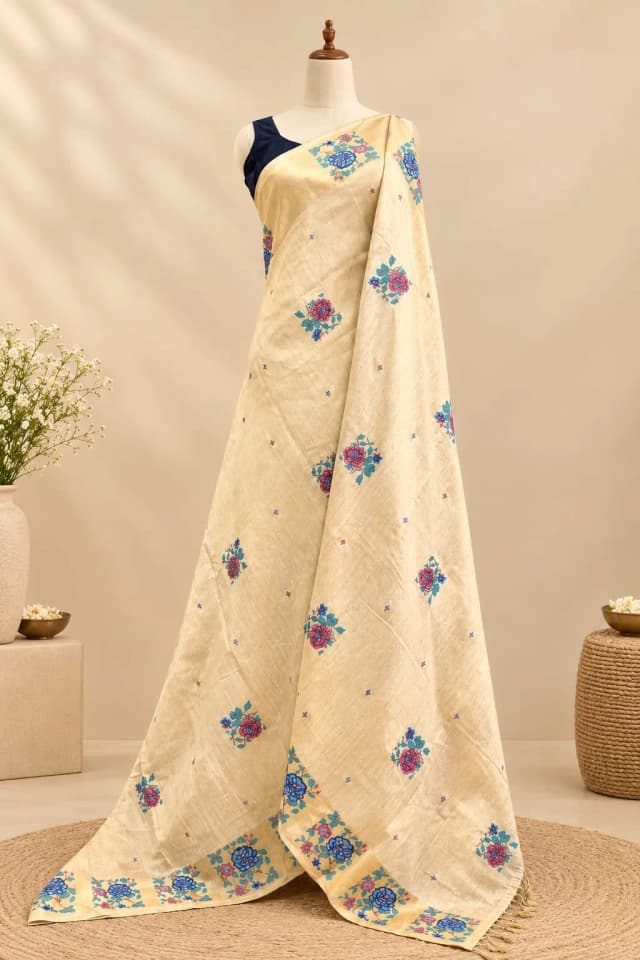 Tussar Saree Beige AA321084