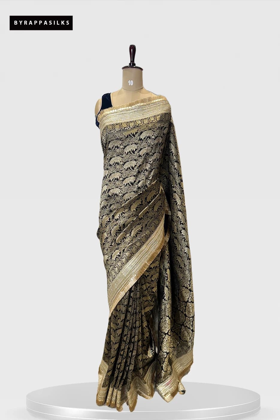 Banaras Saree Black & Gold QS280159