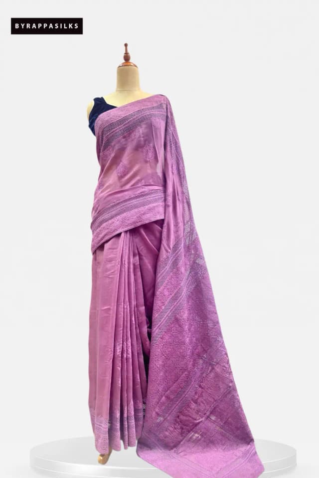 Mul Cotton Chikankari Work Lavender QS316316