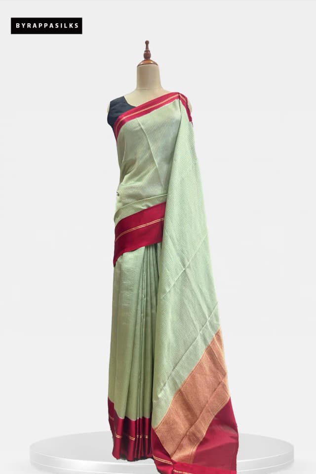 Pure Banaras Saree Mint Green AA205109