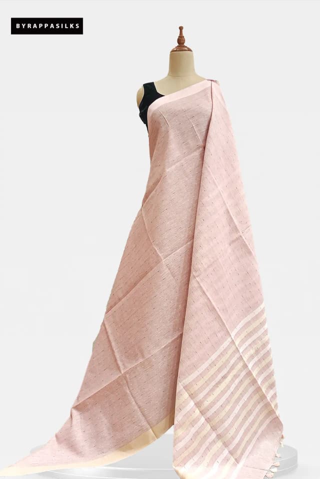 Linen Saree Light Pink AA213084