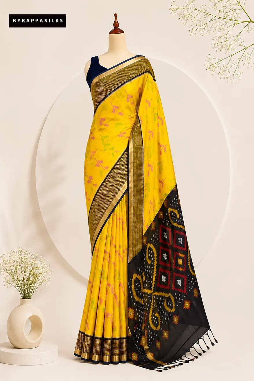Soft Silk yellow Saree AA301198