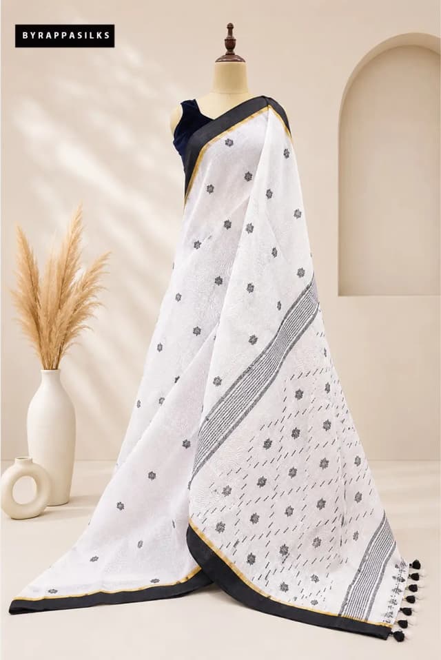 Linen Cotton Saree AA307172