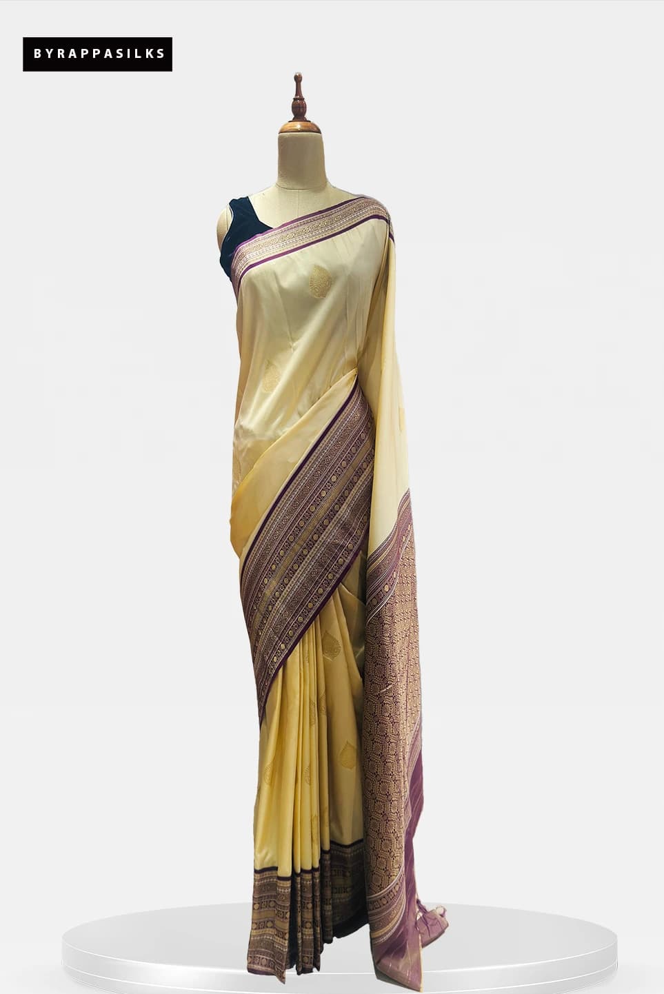 KADIYAL MIX SEMI SILK White and Wine QW203836