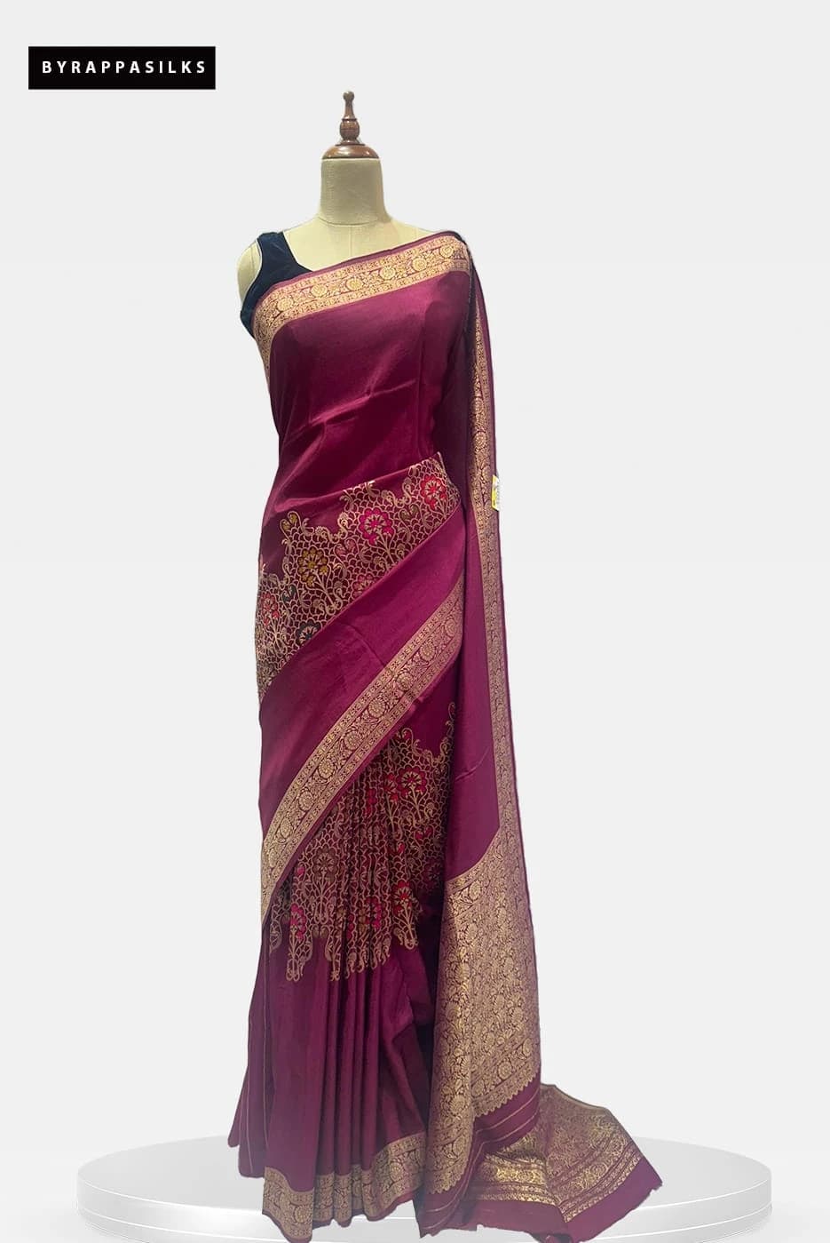 Habutai Saree Maroon QS286495
