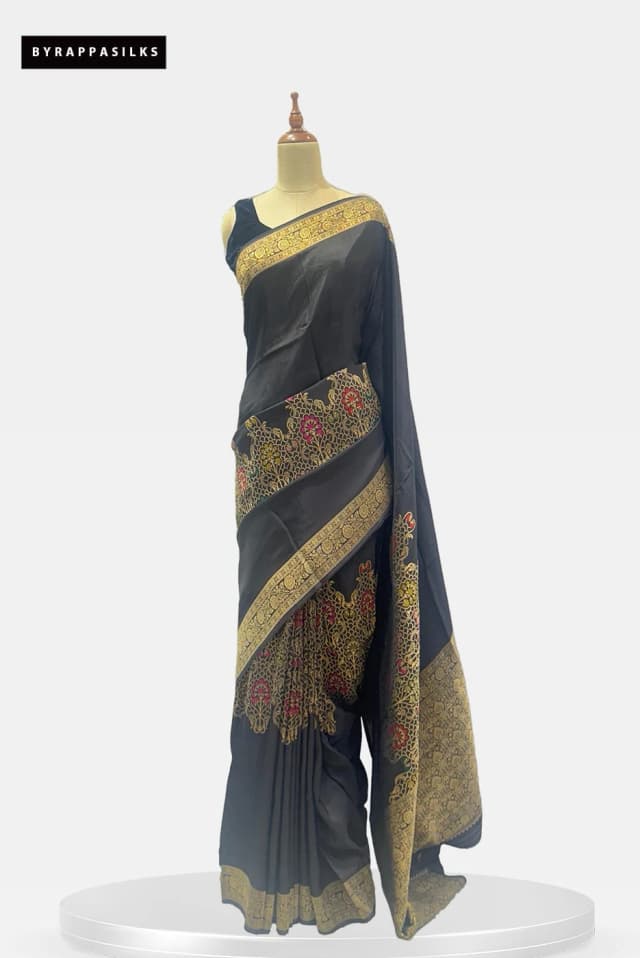 Habutai Saree Black QS286499