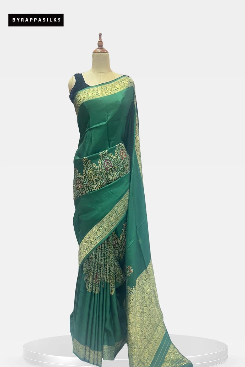 Habutai Saree Green QS286498