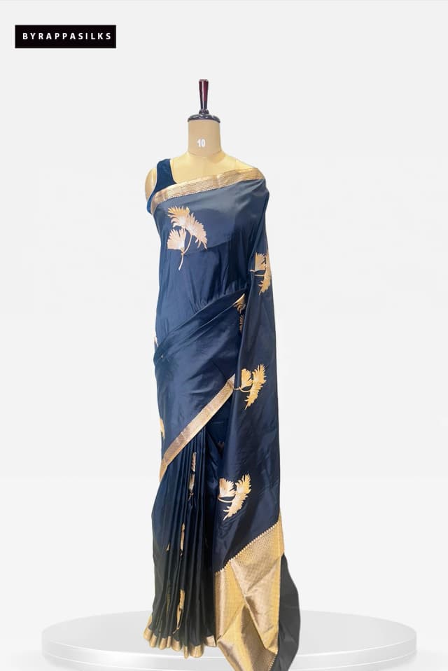 Pure Handloom Banaras Saree Black QS279683