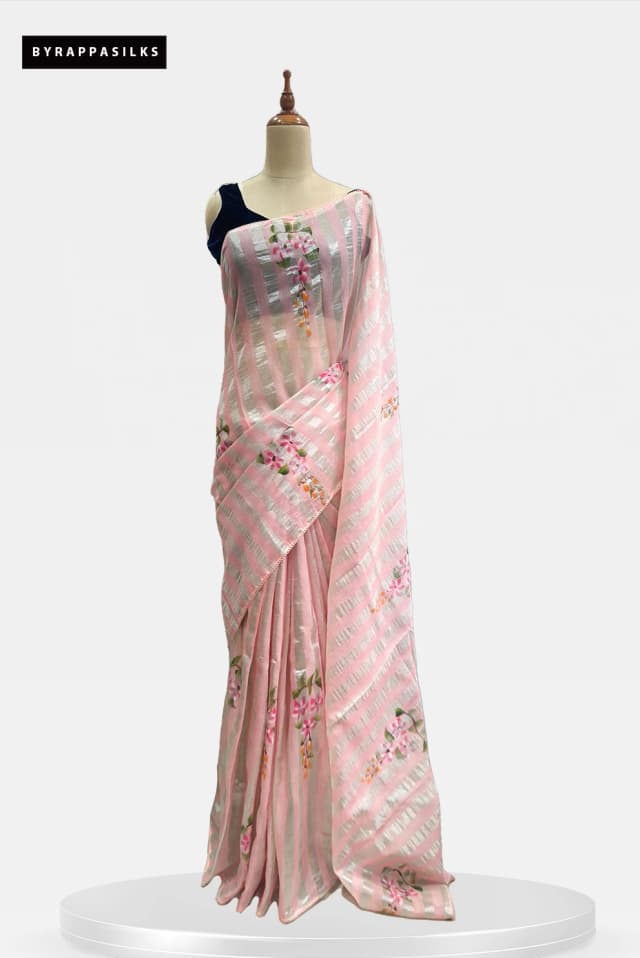 Organza Saree Peach QS284655