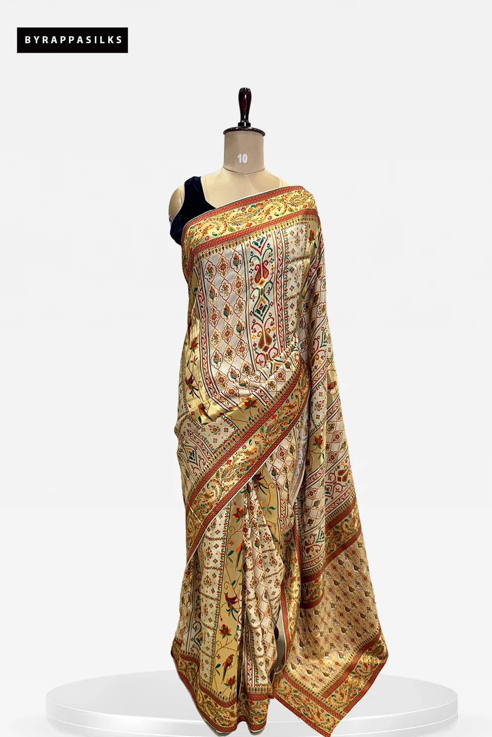 Munga Reagal patola Traditional Bird & Floral QS276111