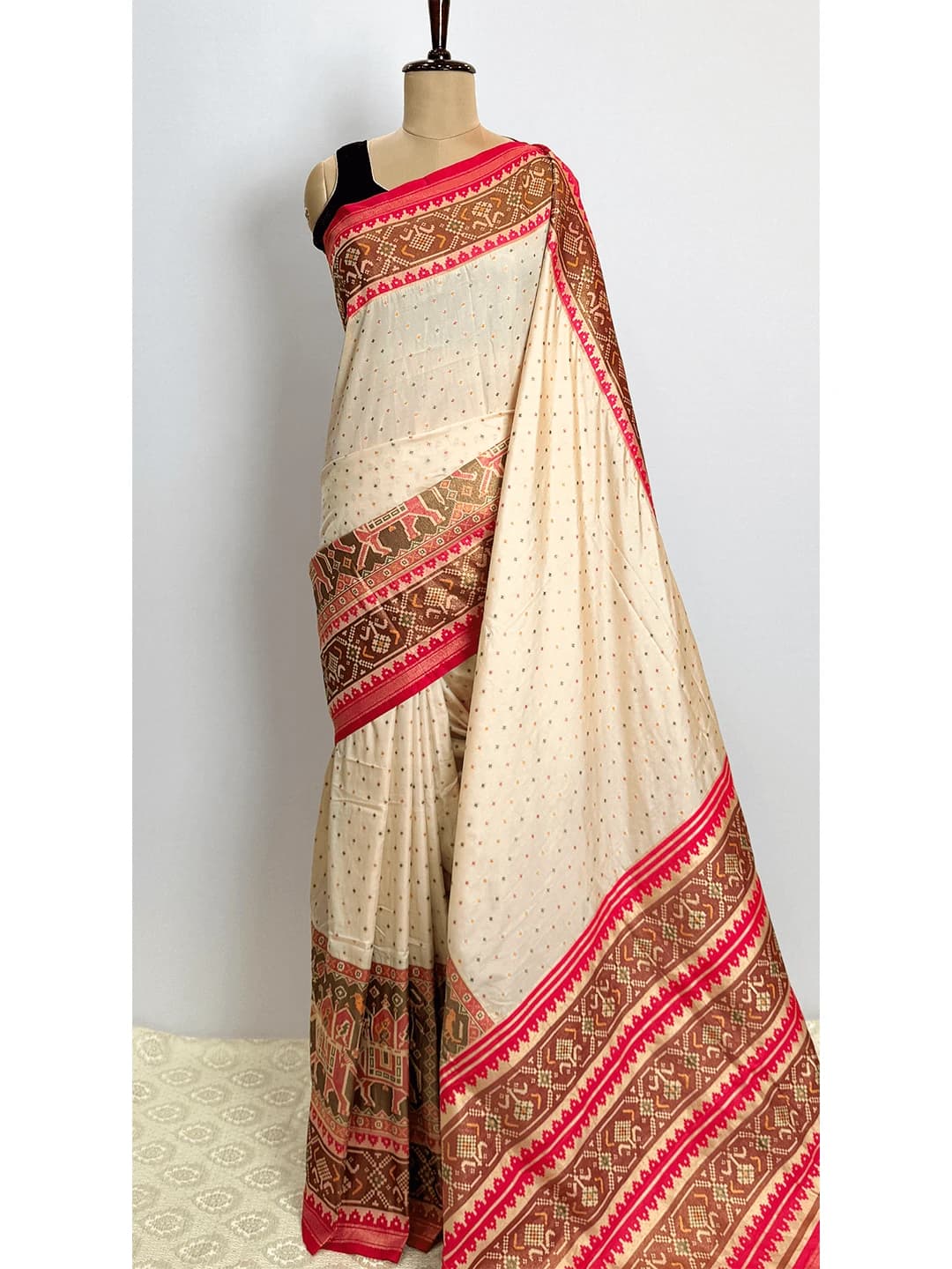 Banaras Fancy Saree - Cream Colour - QS202829